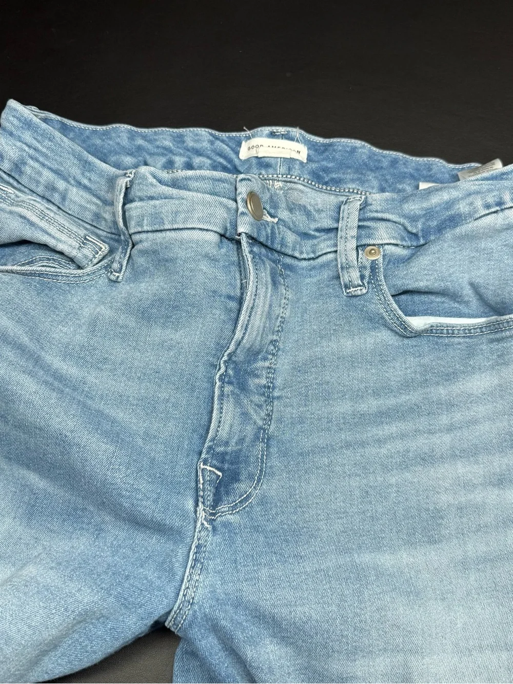 Good American Light Blue Wide Leg Jeans